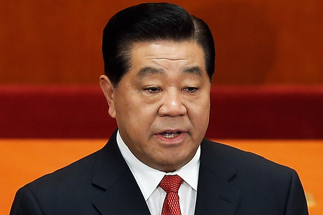 2013年3月3日，北京，全國政協主席賈慶林在全國政協會議上發言。攝：Lintao Zhang/GETTY