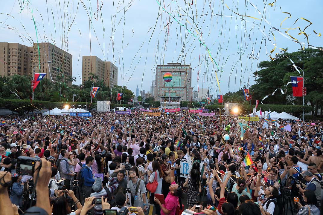 2012年,第十屆台灣同志遊行現場。