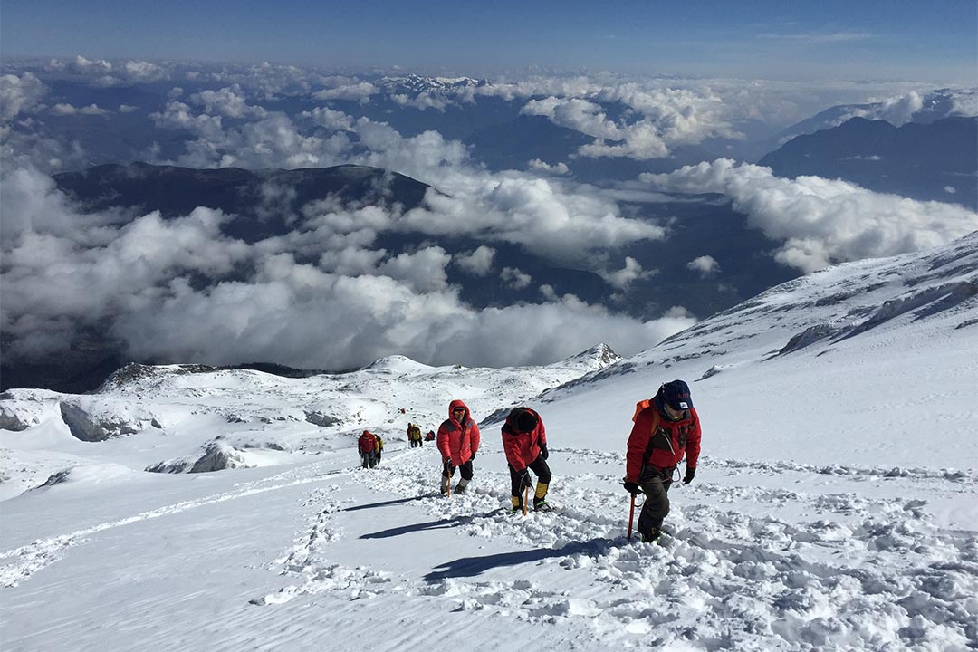 宋紅參與的登山團隊。