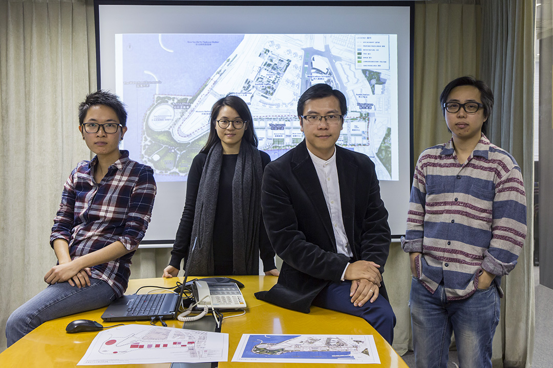 “建筑、测量、都市规划及园境界”选委L5@建测规园团队,左起-柳凯莹,敖锌琦,陈元敬及陈彦璘。