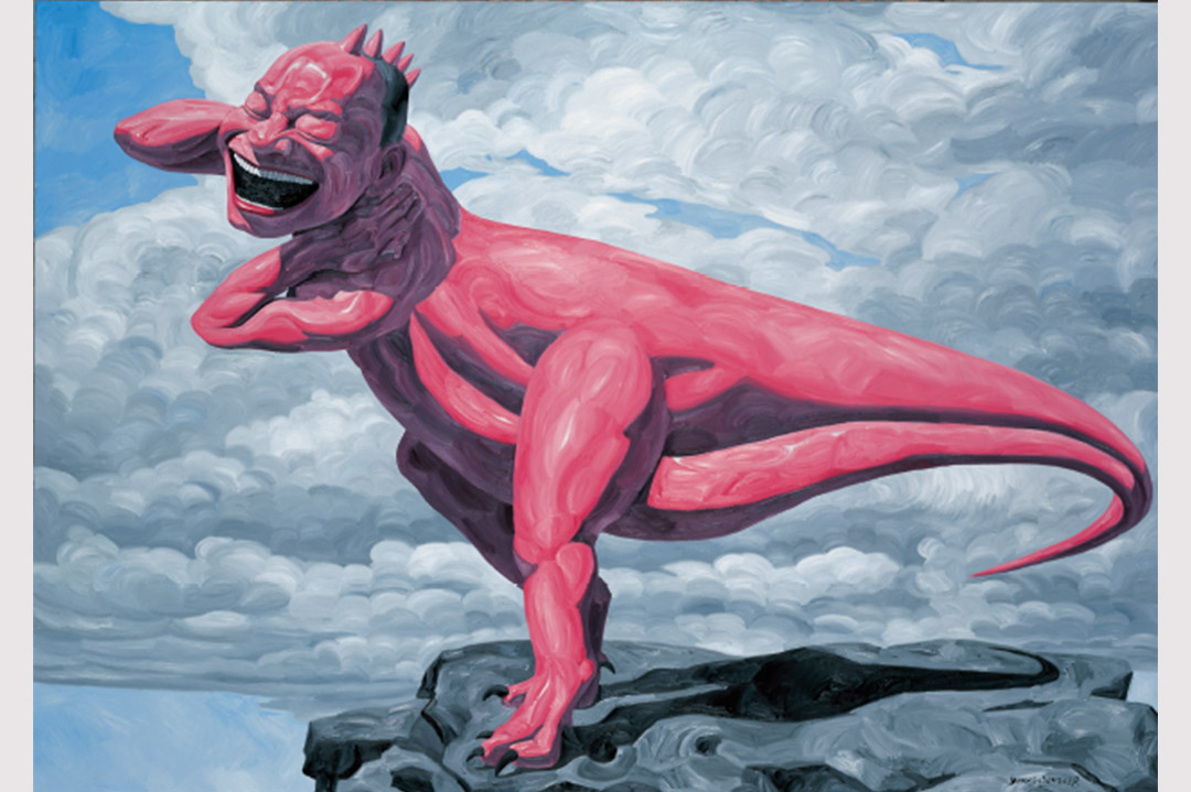 岳敏君插畫「我是龍」。