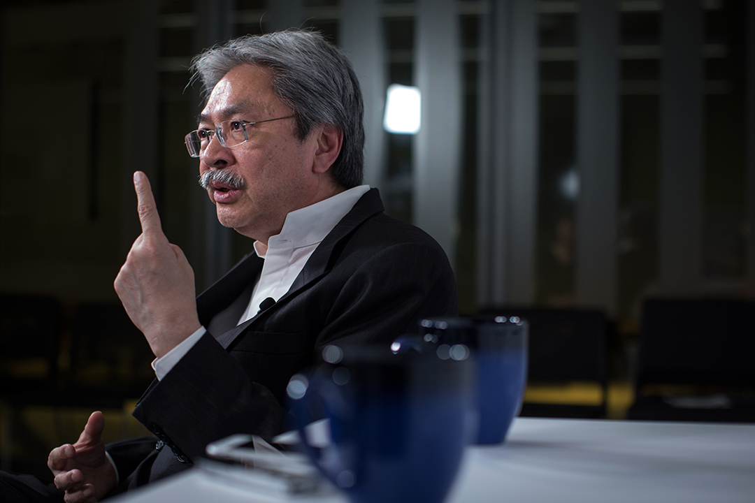自2月28日,端傳媒與Facebook合作推出特首選舉直播對談系列,曾俊華是第三位特首候選人參與直播。