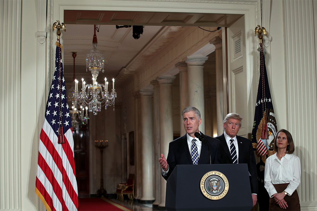 特朗普日前宣布提名尼尔·戈萨奇（Judge Neil Gorsuch）出任联邦最高法院大法官。