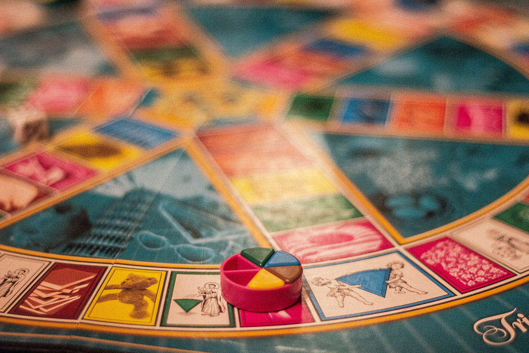 桌上遊戲 Trivial Pursuit。
