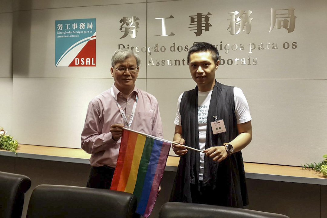林嘉龍與勞工事務局局長黃志雄會面，探討平等工作間、宣傳性別免受職場歧視等主題。
