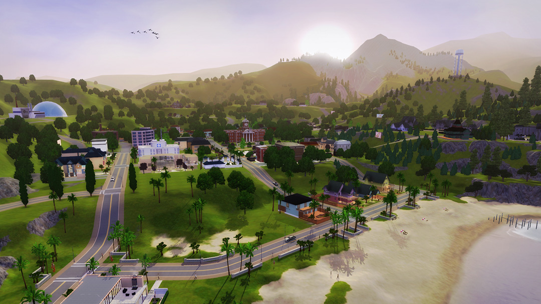 日落溪谷(Sunset Valley)全景。