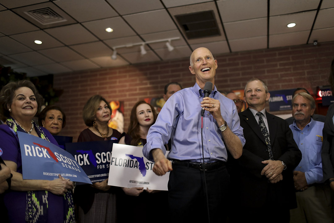 共和黨籍州長裏奇·斯科特(Rick Scott)決定參選佛羅里達州(Florida)參議員選舉,今年佛州的參議員選舉馬上一躍成為此次中期選舉的焦點。