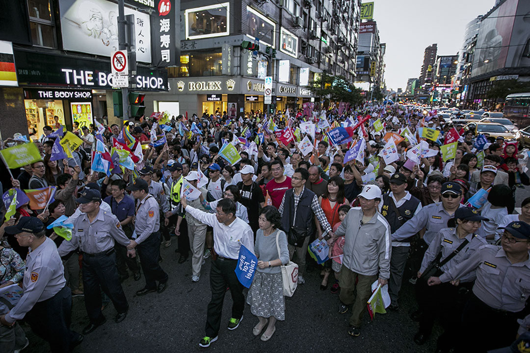 2014年11月23日,台北市長候選人柯文哲。