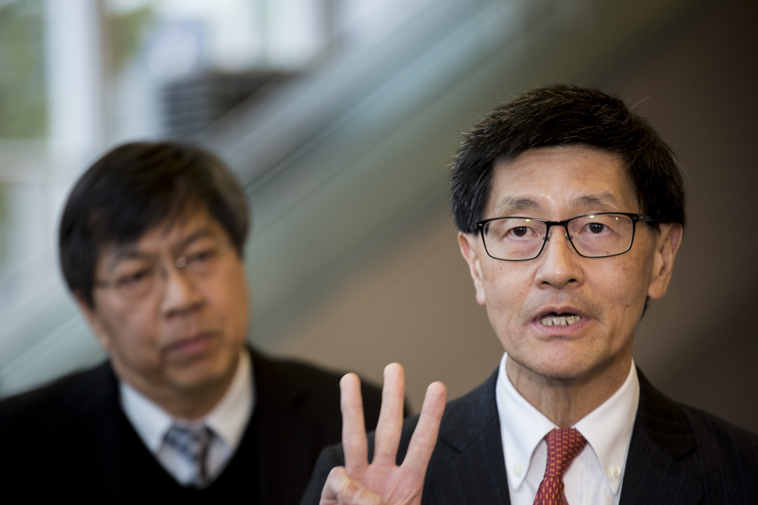 2019年1月30日,港铁行政总裁梁国权、工程处总经理周苏鸿,在政府记者会后见传媒,回应指控。