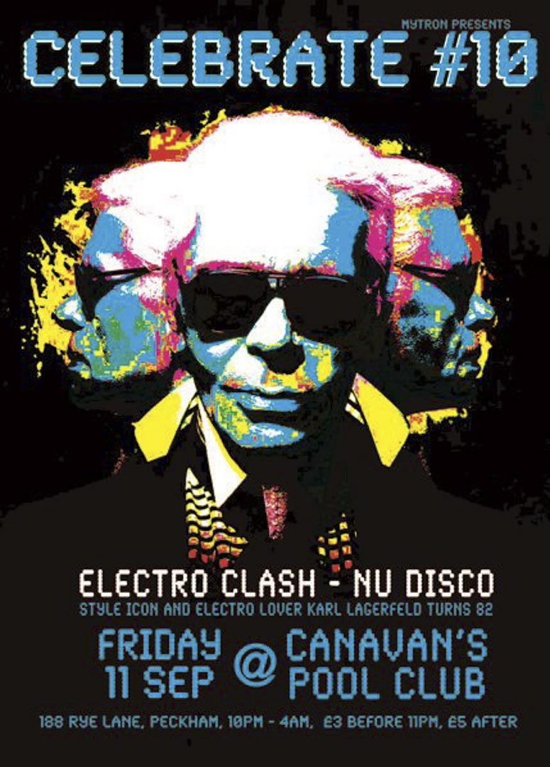 Karl Lagerfeld 於82歲時做的一個electronic klash party。