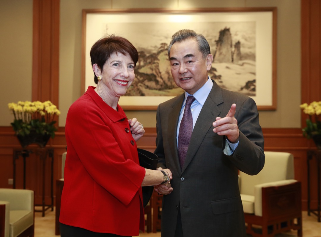 谢淑丽到北京会见中国国务委员兼外交部长王毅。