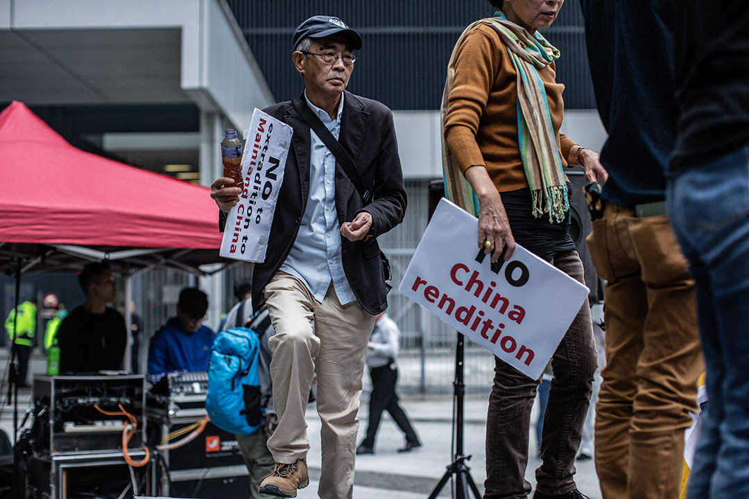 2019年3月31日,林荣基在香港参与“反对修订引渡条例”游行。