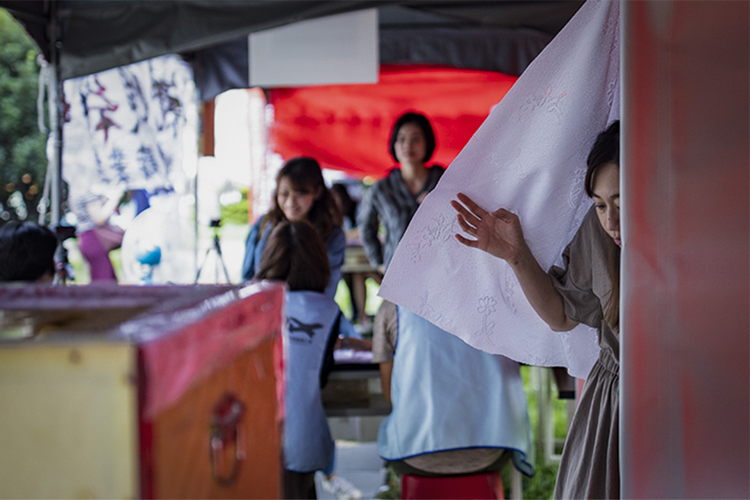 2019年5月15日,長榮桃園的投票站。