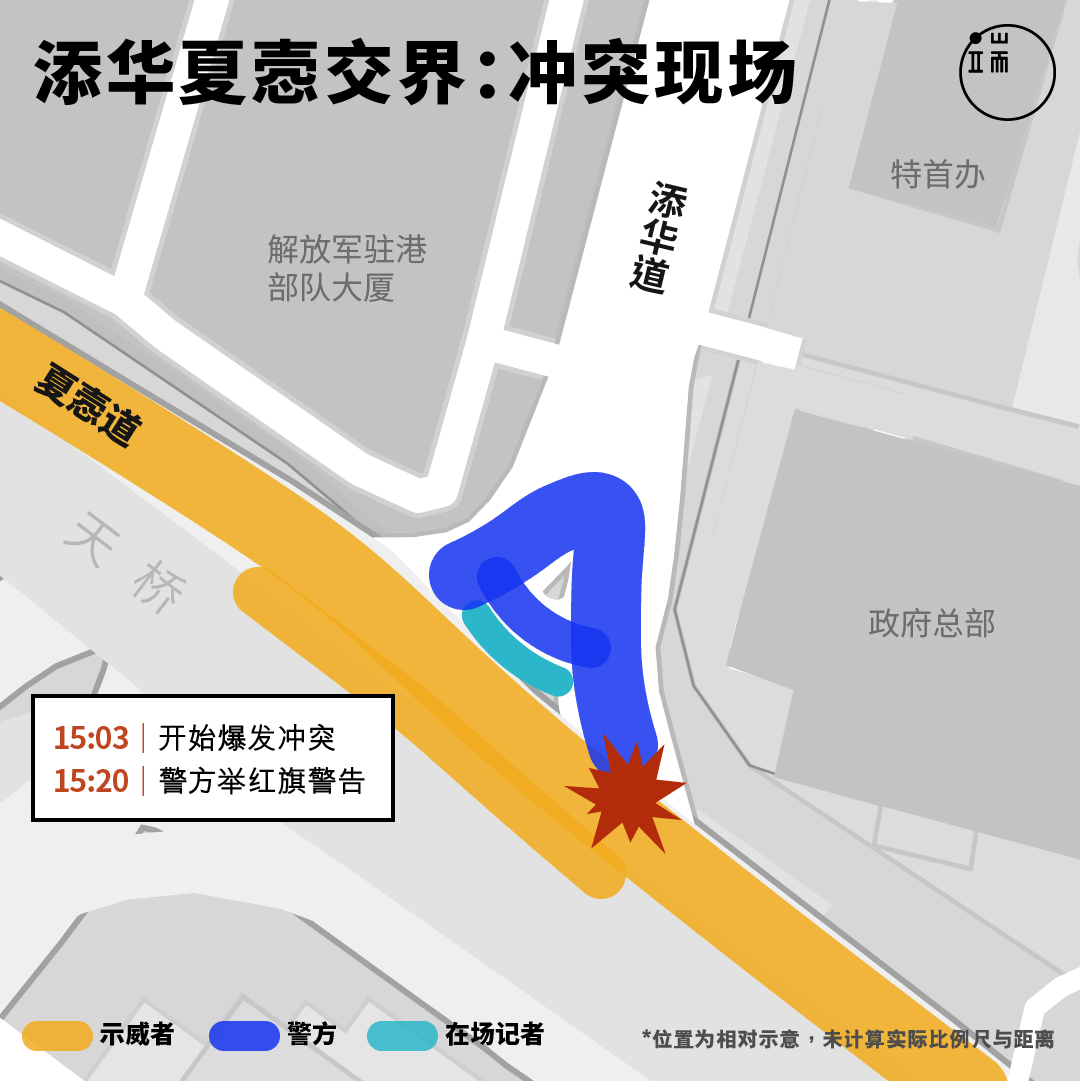 添华夏悫交界:冲突现场。
