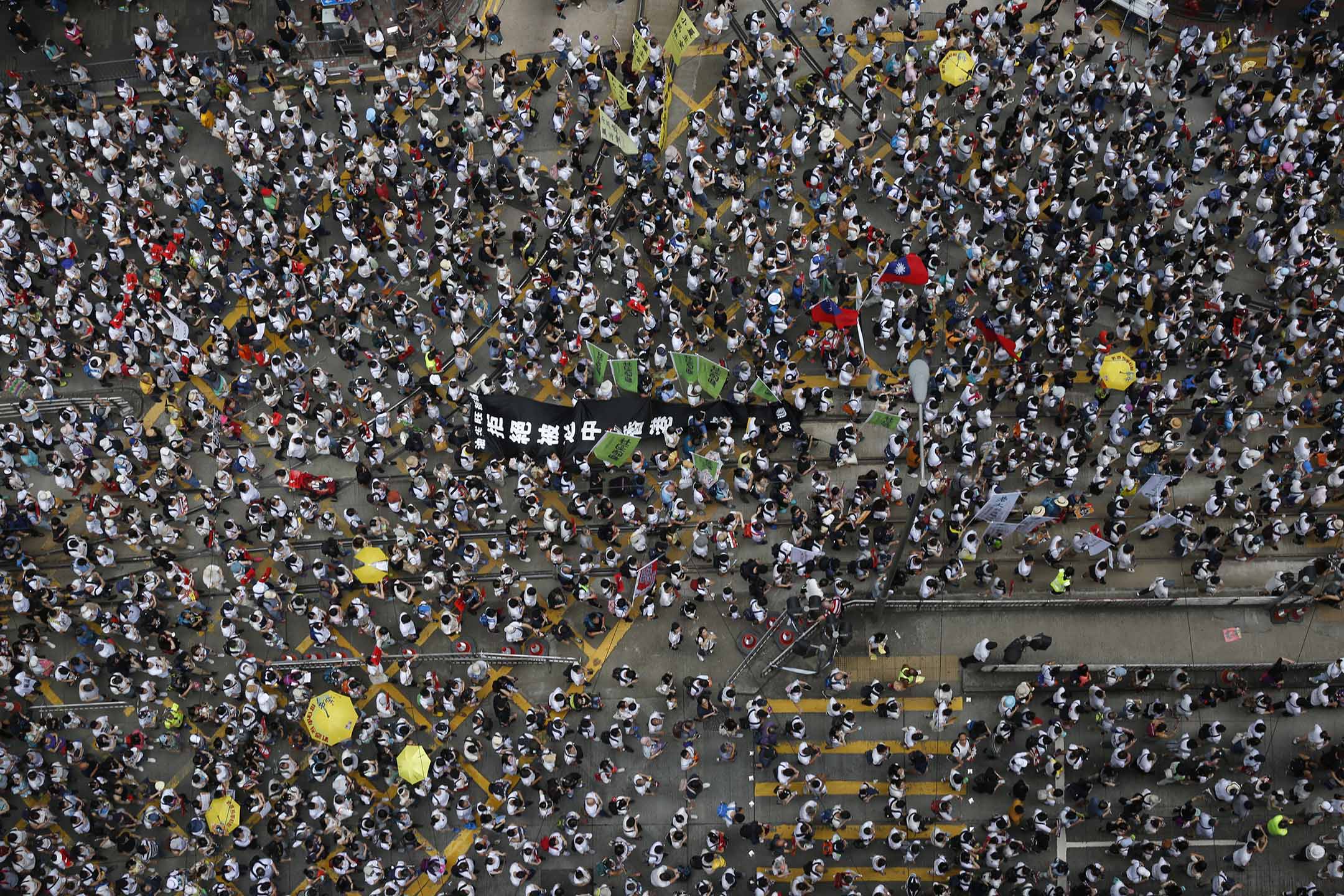 2019年6月9日,民间人权阵线发起“反送中”游行。