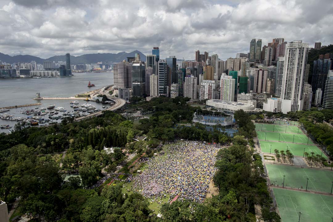 2019年6月9日,民阵发起反对《逃犯条例》修订的“反送中”大游行。