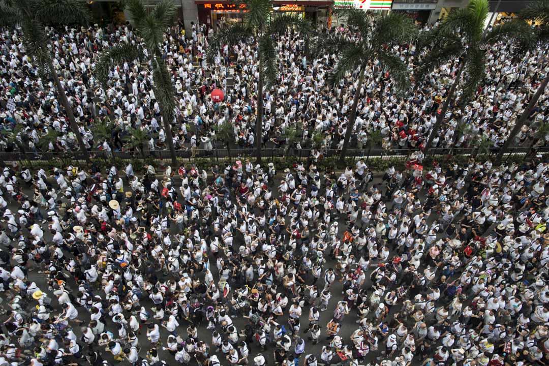 2019年6月9日,民阵发起反对《逃犯条例》修订的“反送中”大游行。