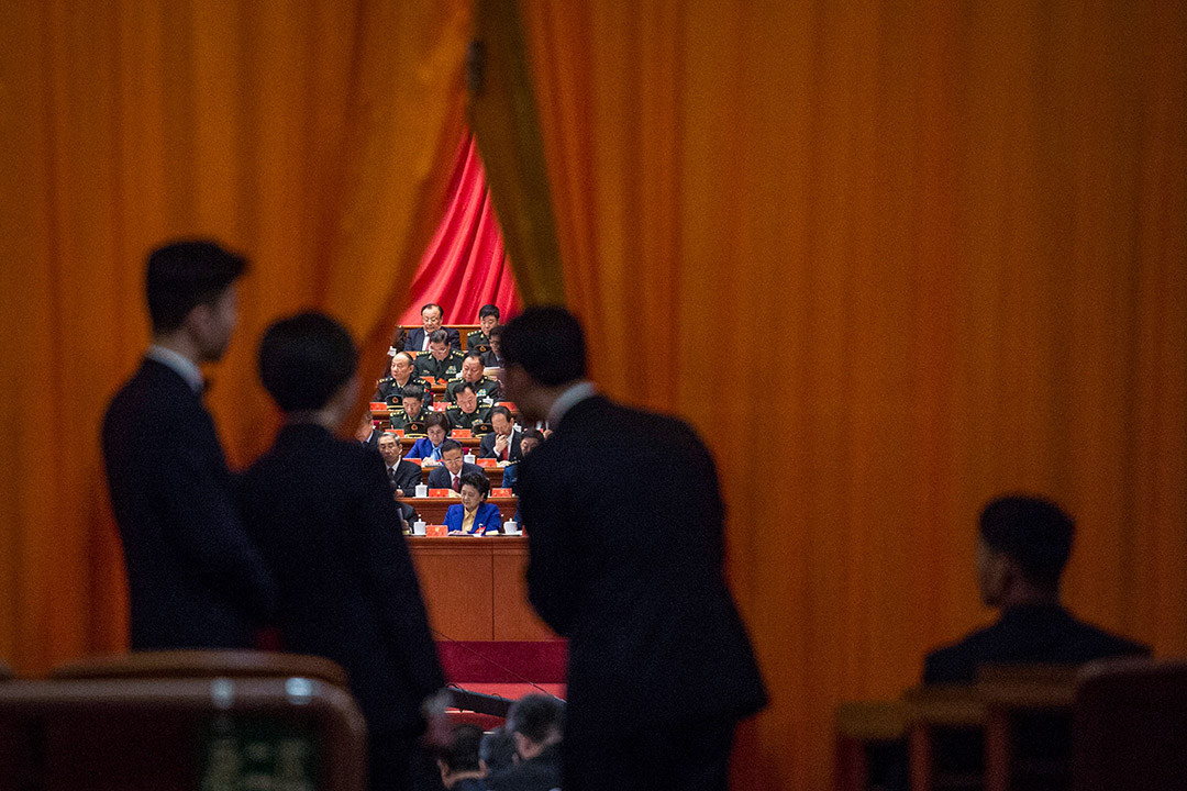 2017年10月18日,中國國家主席習近平在中國共產黨第十九次全國代表大會上講話。