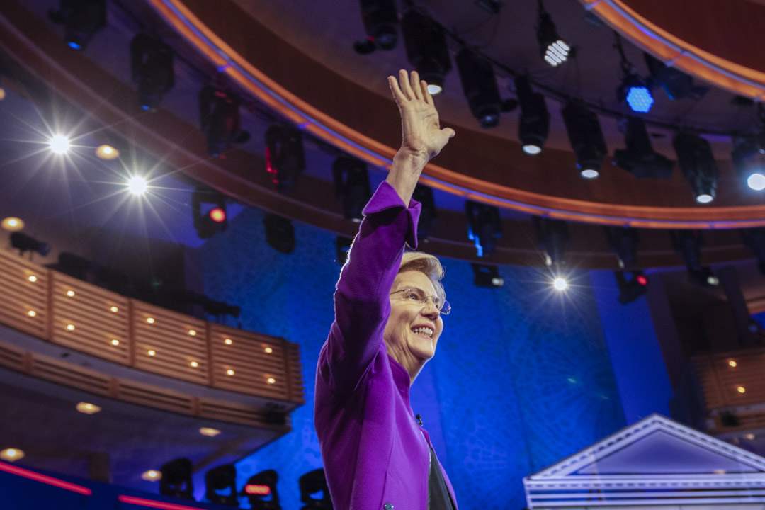 2019年6月26日,美国民主党初选辩论,沃伦(Elizabeth Warren)。