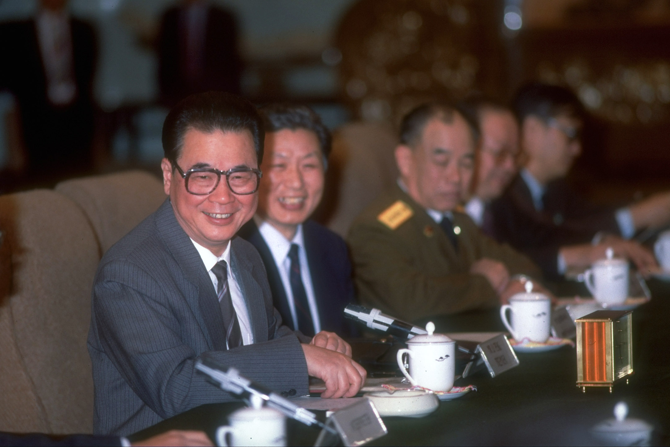 1989年10月5日,會議中的李鵬。