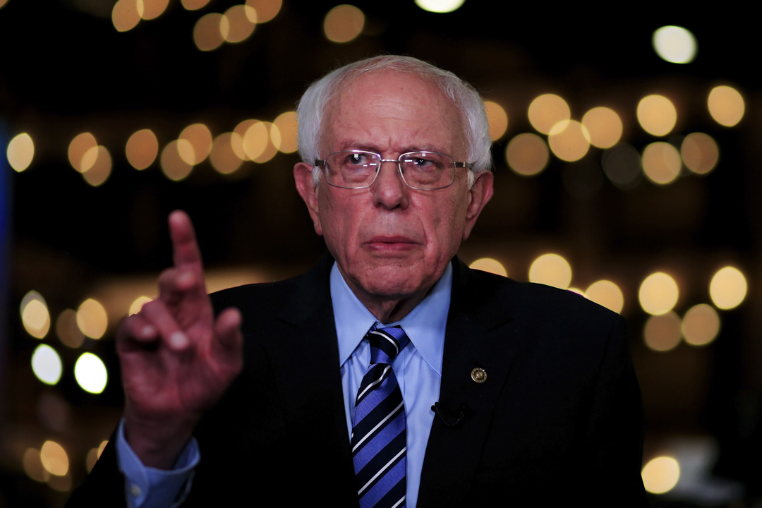 2019年6月27日,美国民主党初选辩论,桑德斯(Bernie Sanders)。