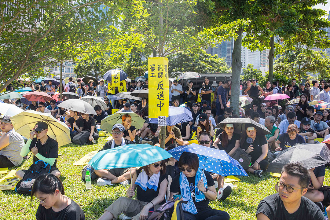 2019年8月5日,金鐘罷工大會。