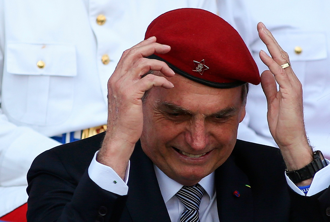 2019年8月23日,巴西總統博索納羅(Jair Bolsonaro)出席陸軍總部舉行的士兵節儀式。