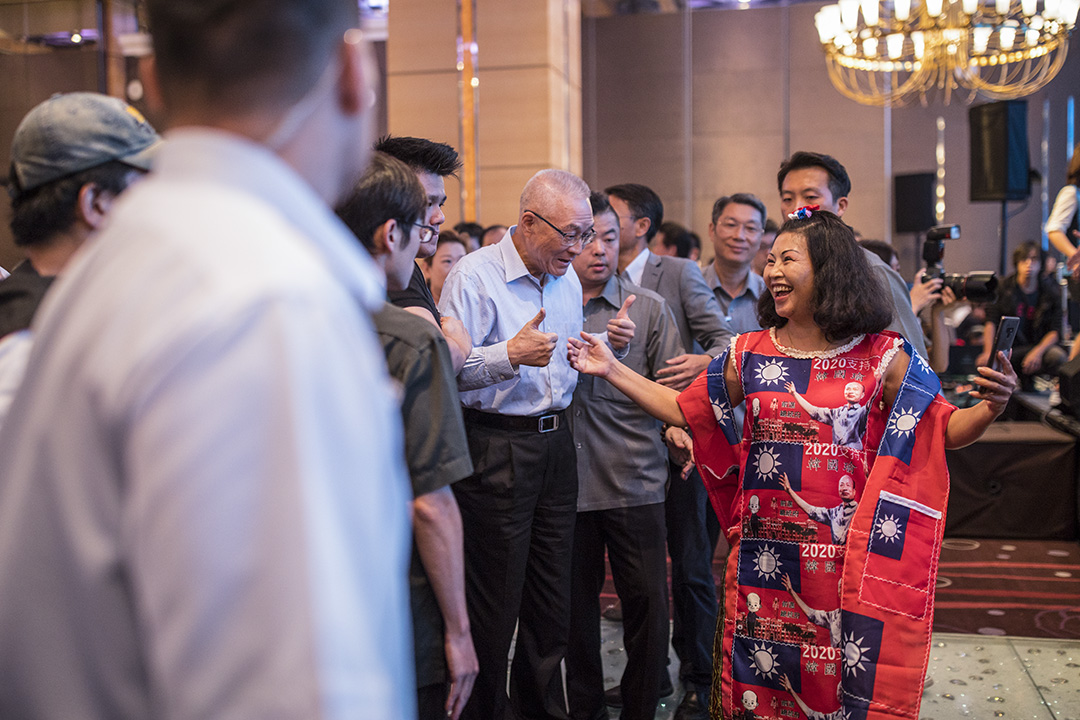 2019年9月11日,吴敦义在国民党的竞选活动上。