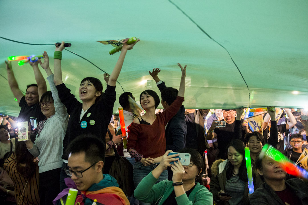 2020年1月10日，“团结台湾 民主胜利”选前之夜造势晚会在凯达格兰大道举行。