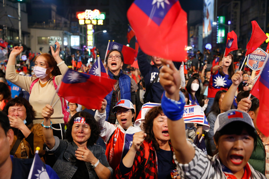 2020年1月11日,台灣大選結果出爐後,韓國瑜於高雄與支持者見面。