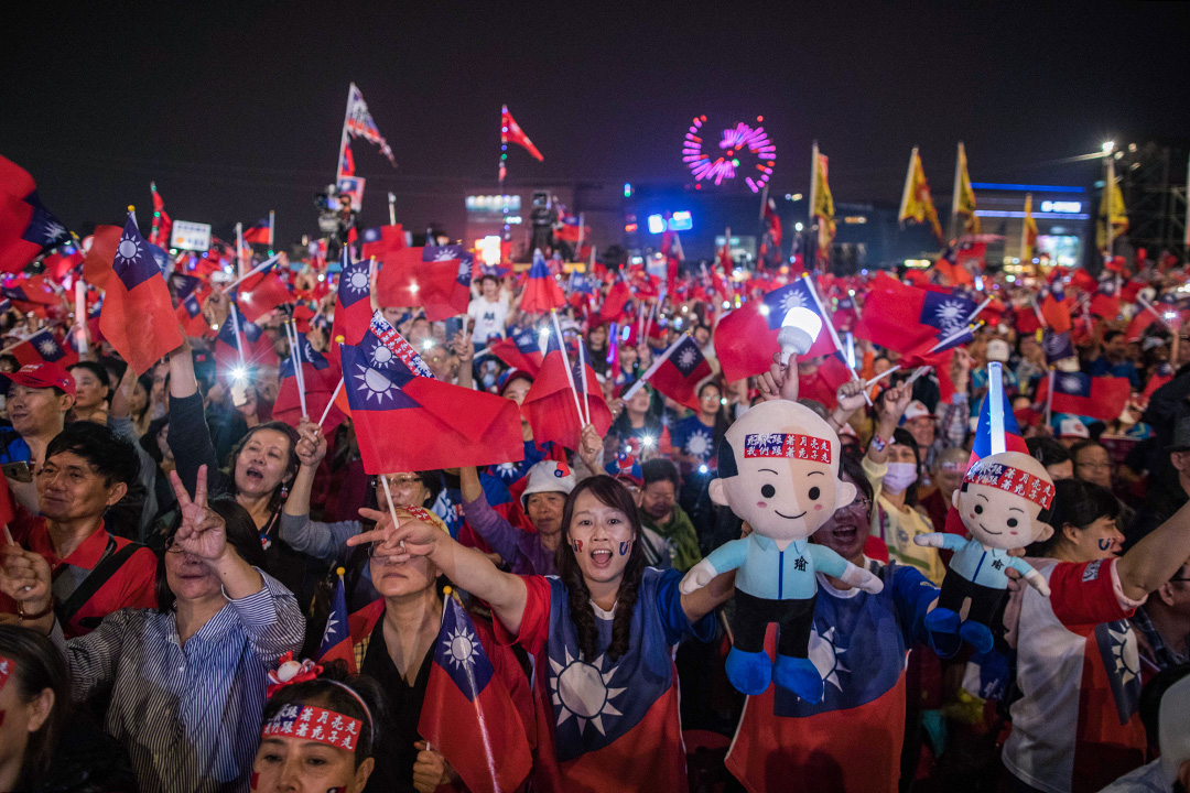 2020年1月10日选前之夜,韩国瑜在高雄举行造势晚会。