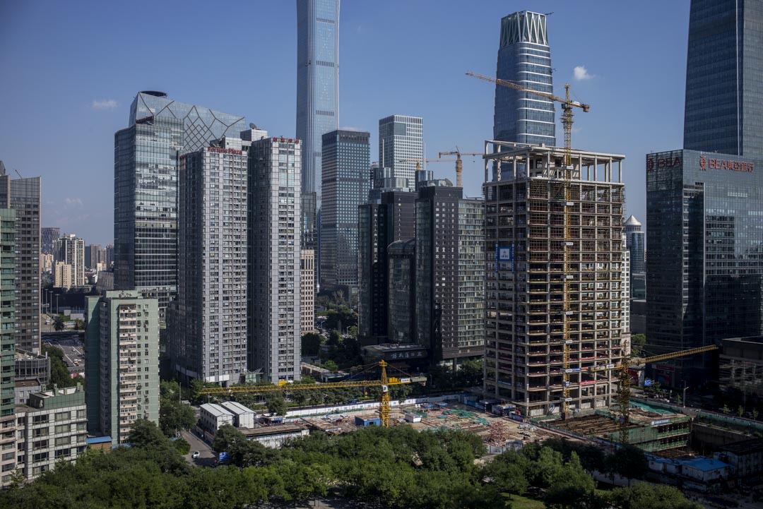 2018年8月23日，北京朝陽區一個建築工地。