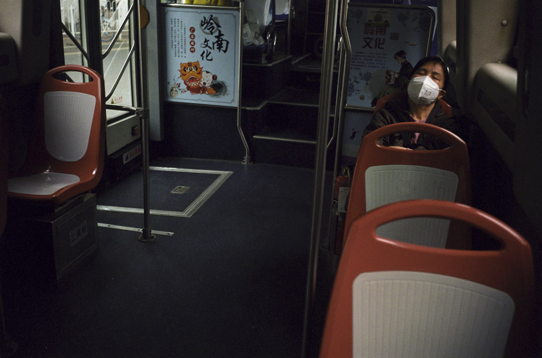 2020年4月17日,廣州190公交車上。