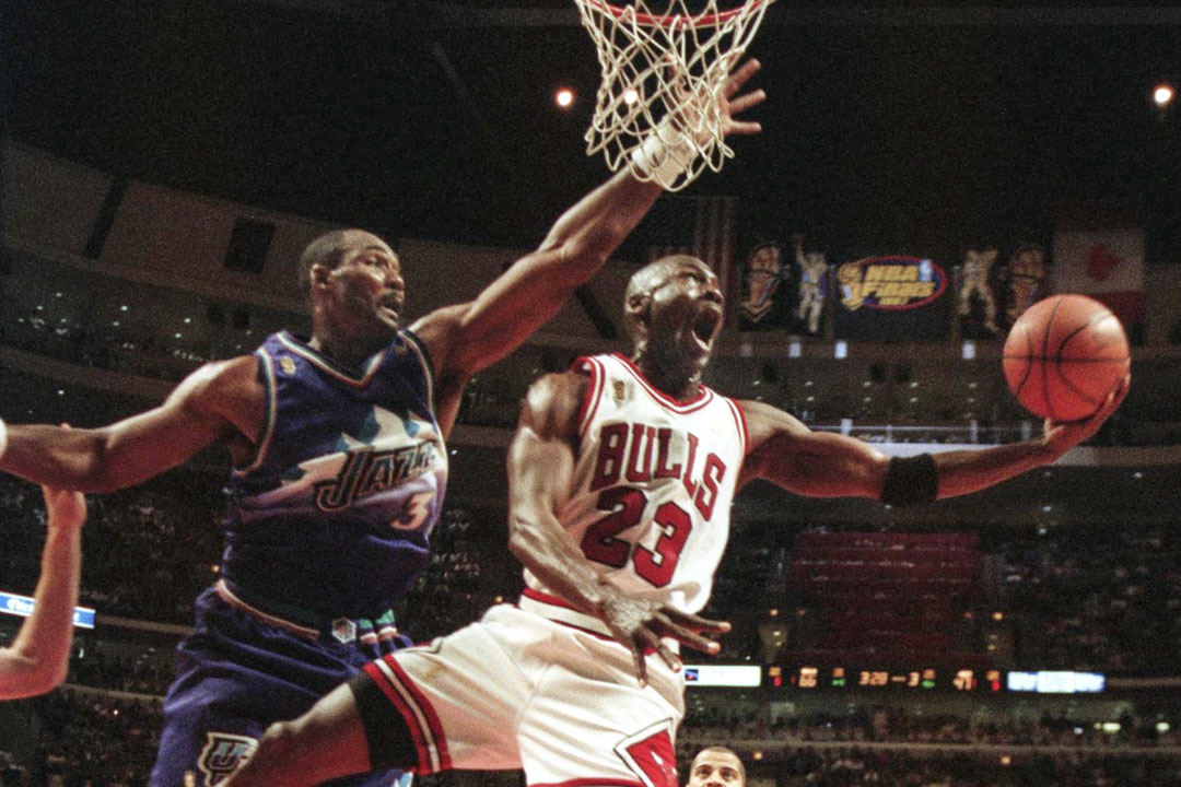 1997年6月4日,NBA總決賽,Michael Jordan帶領芝加哥公牛迎戰猶他爵士。