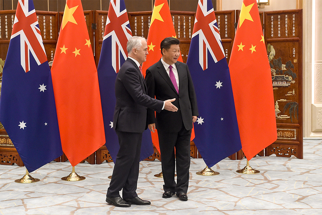 2016年9月4日中国杭州,澳洲总理滕博与中国国家主席习近平会面。
