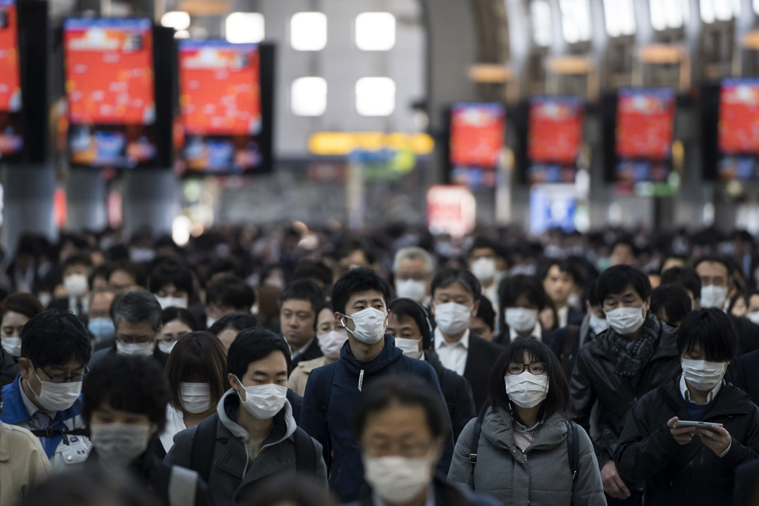 2020年3月26日,日本东京的上班人士。