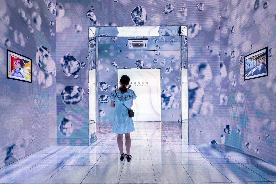 2020年6月27日，廣州華為一個展示空間在宣傳其5G的技術。