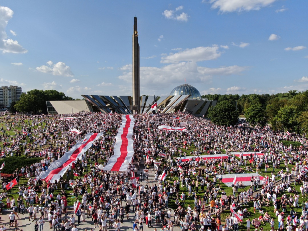 2020年8月16日,至少20万人在白罗斯首都明斯克市中心聚集,要求总统卢卡申科下台。