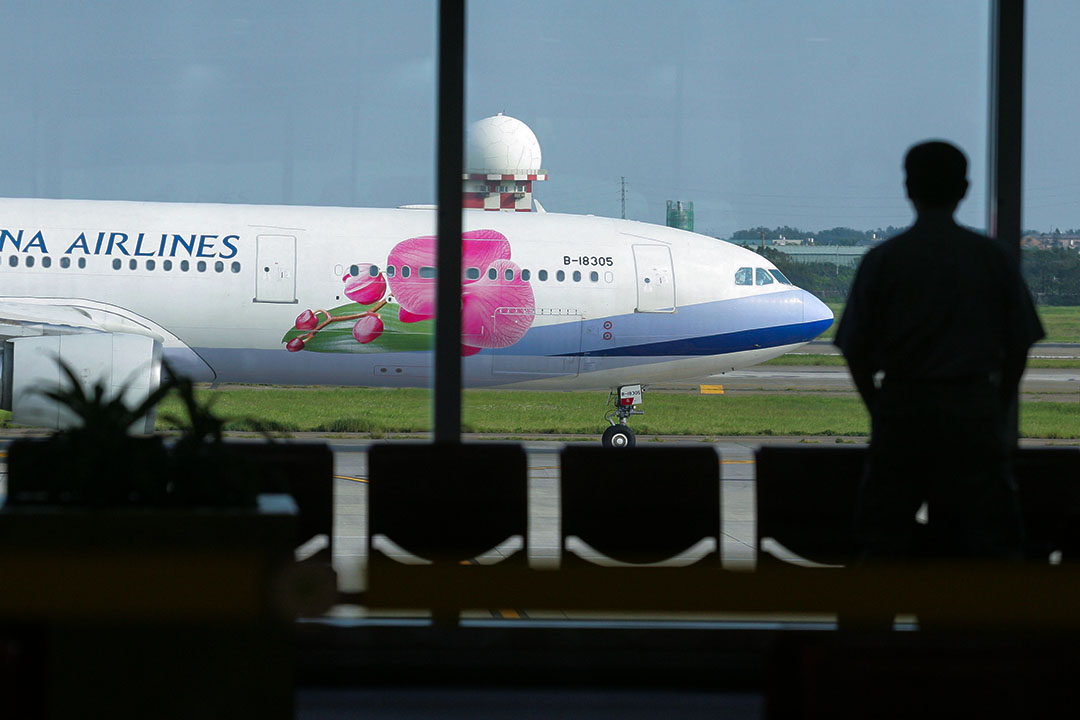 2008年7月4日台灣,中華航空有限公司的噴氣式客機準備於桃園國際機場出發。