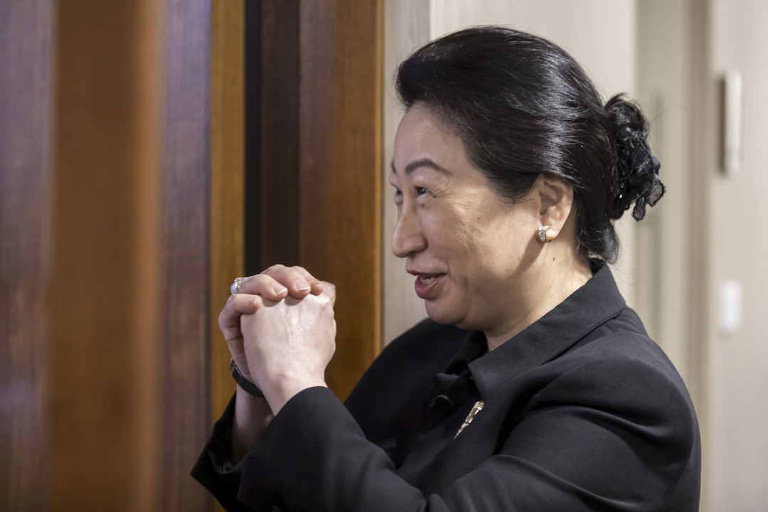 2020年6月18日,律政司司长郑若骅接受彭博新闻访问。