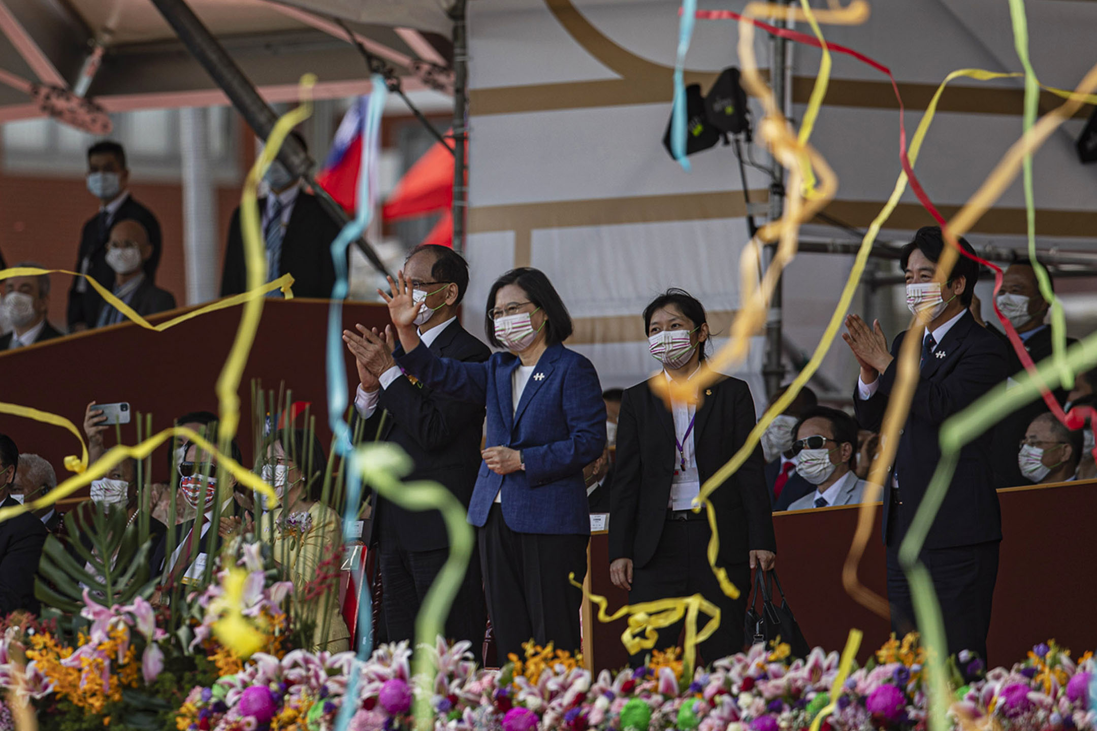 2021年10月10日,台北,總統蔡英文於雙十國慶大會發表講話。攝:陳焯煇/端傳媒