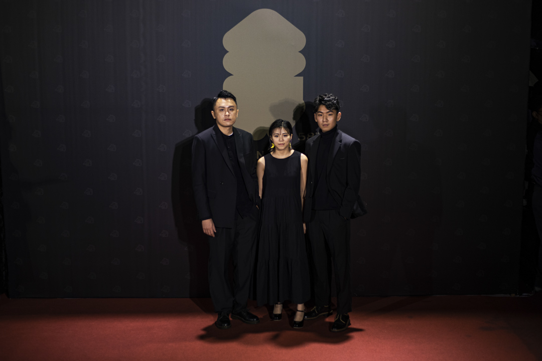 《少年》導演任俠、演員李珮怡與孫君陶出席第58屆金馬獎頒獎典禮。
