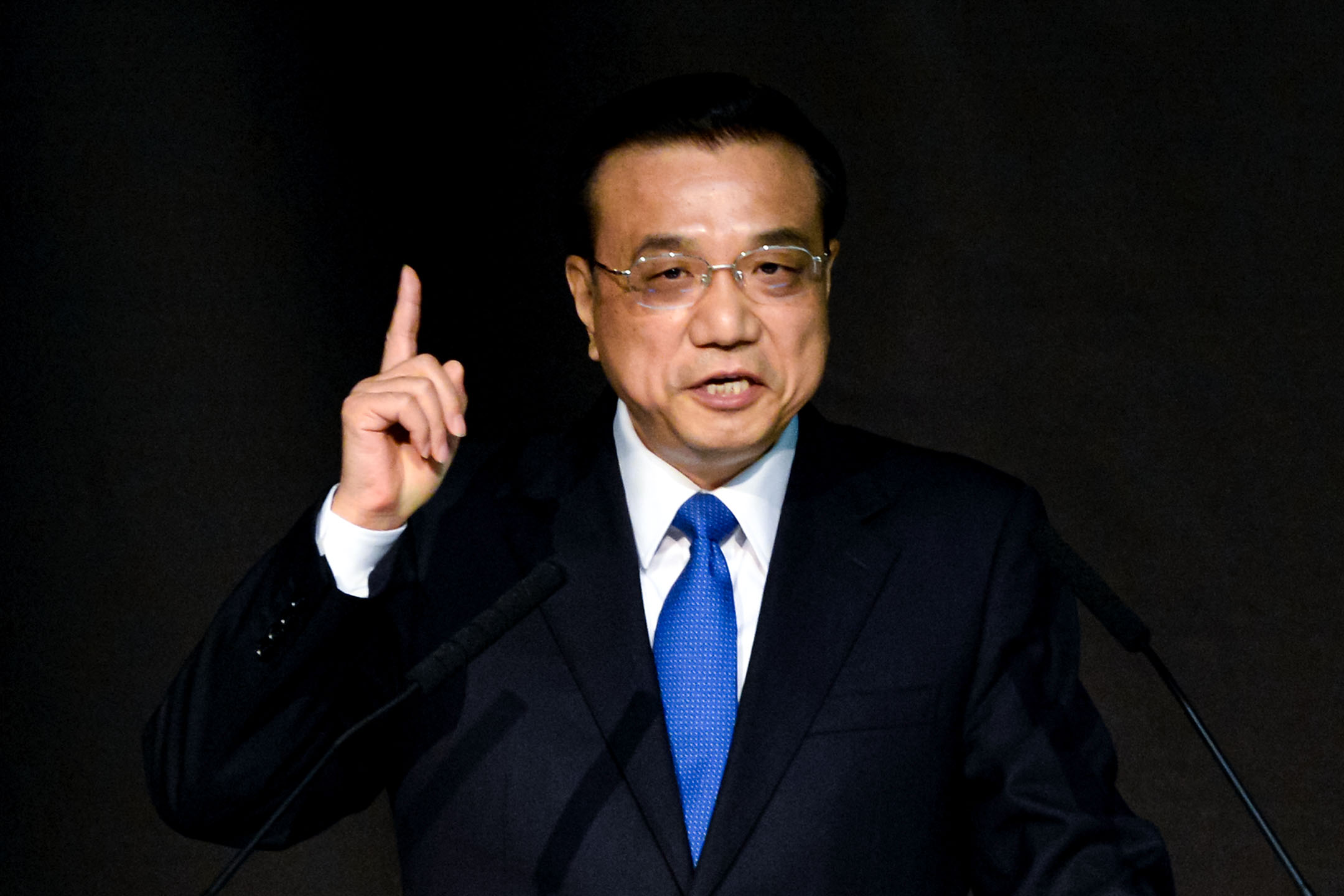 2014年10月16日意大利米兰,中国总理李克强于第五届意中创新论坛上发表讲话。