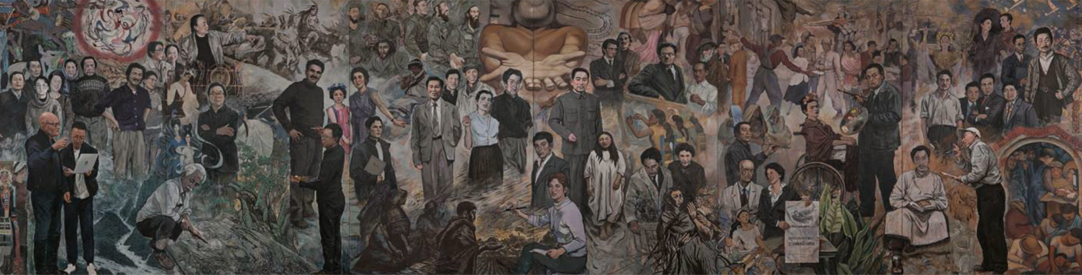 大型壁画《风起扶桑》。