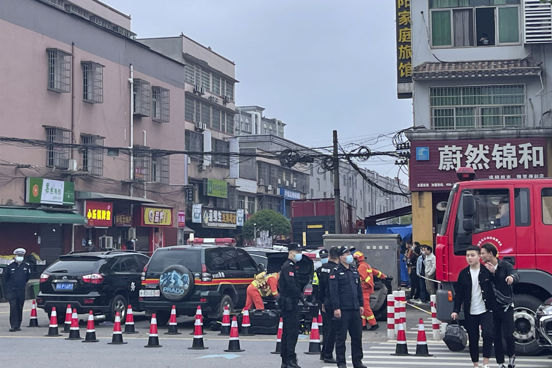 事發地附近街道被封鎖。