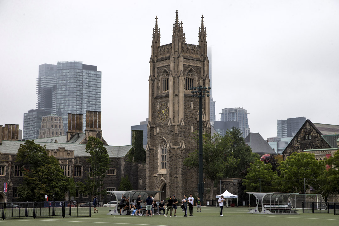 2020年9月9日,加拿大多伦多大学的运动场。