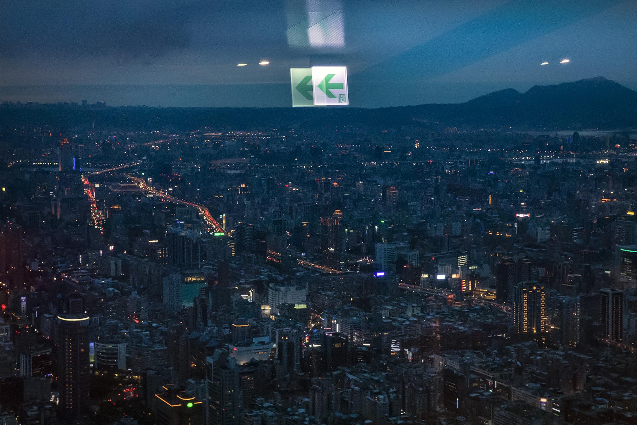 台北101觀景台。