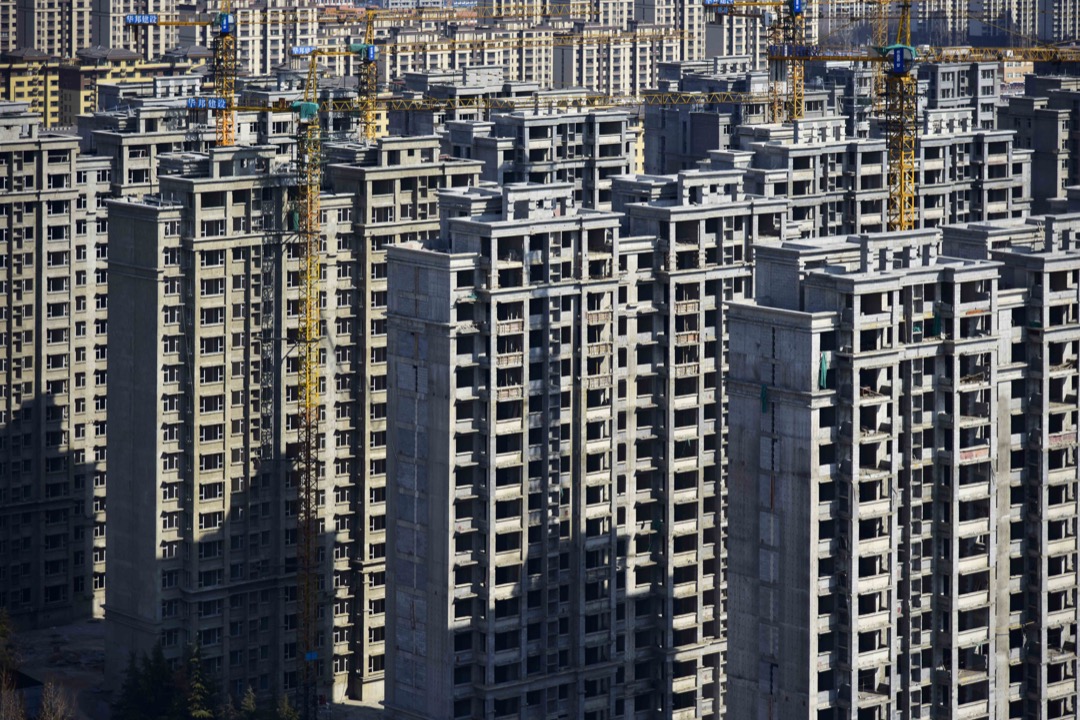 2022年2月21日，中國山東省青州市一個興建中的住宅項目。