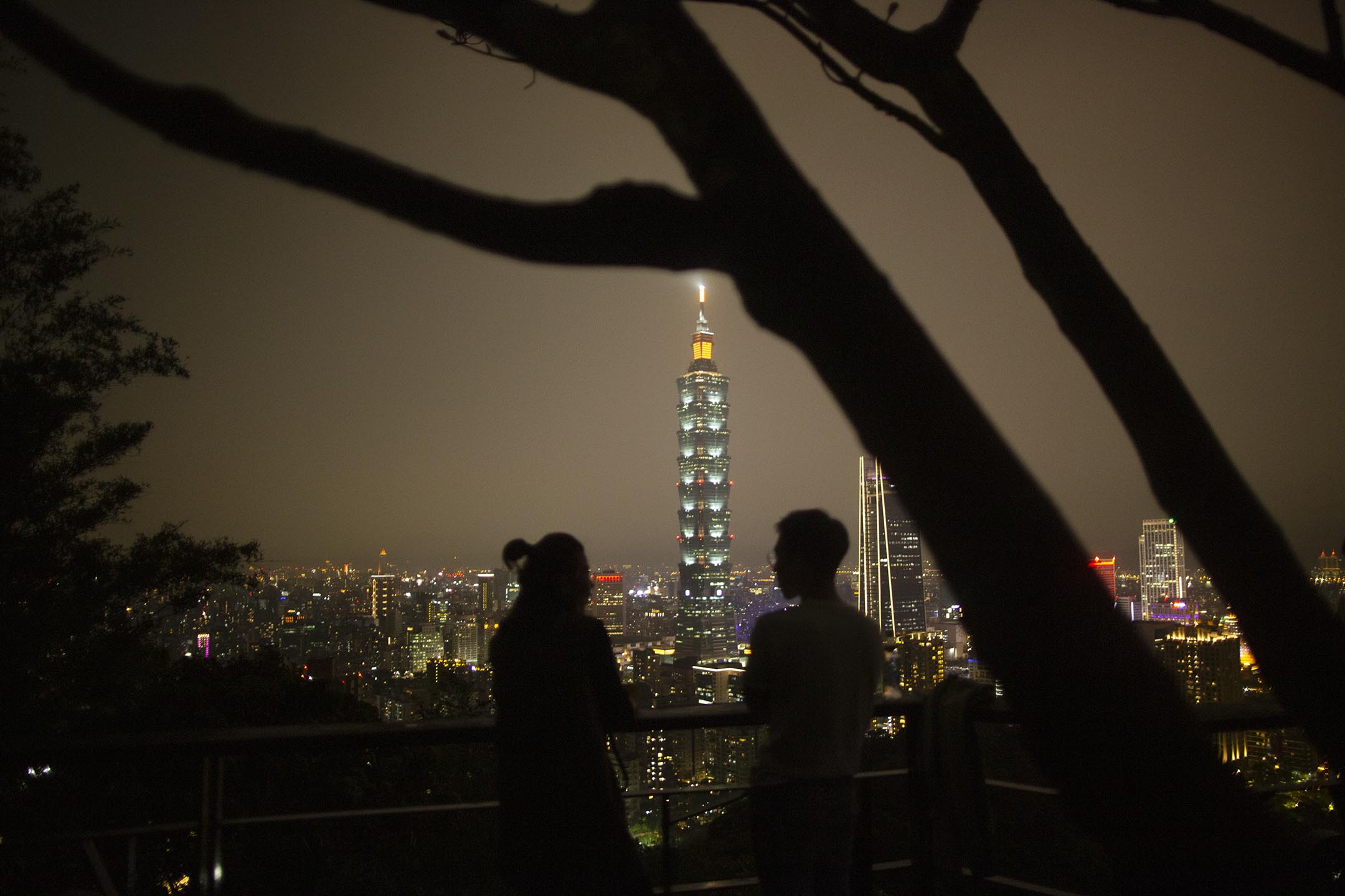 2020年4月1日,台北夜景。