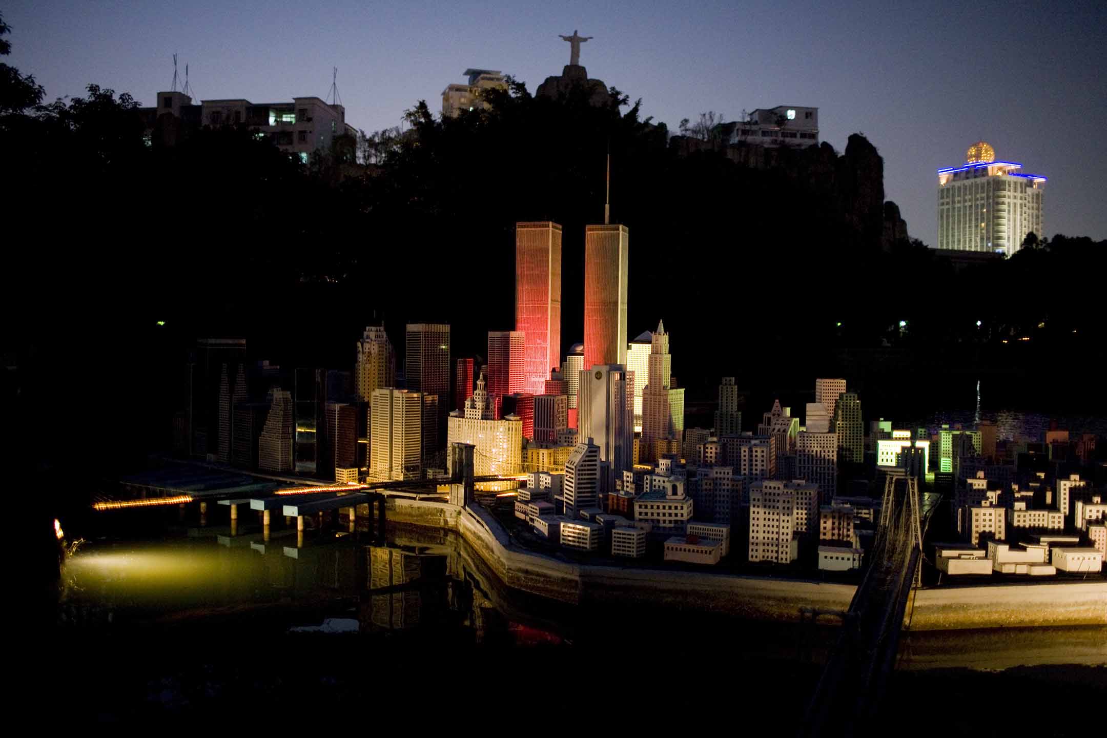 2009年1月1日,深圳,世界之窗主題公園的曼哈頓模型。